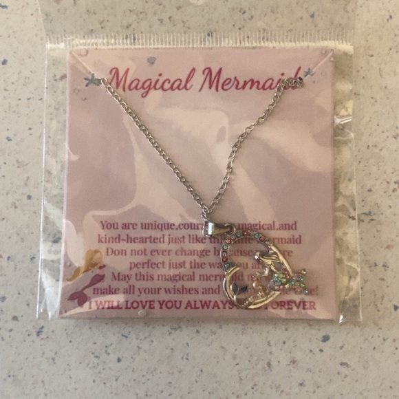 None Jewelry - Magical colorful & bright mermaid necklace new in plastic! Stainless steel.